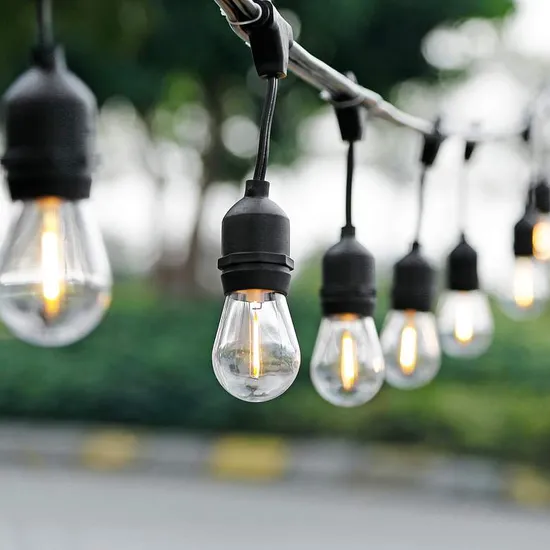 Luz de corda LED C7 regular 25 pés, luz de corda LED C7 E12, luz pendurada de corda LED C7 de 25 pés de comprimento