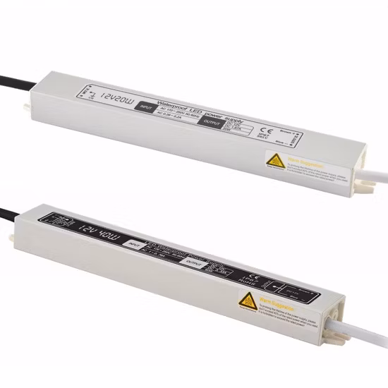 AC para DC 12V 24V 20W 30W 60W 100W 150W 200W 250W 300W Transformador de energia LED à prova d'água
