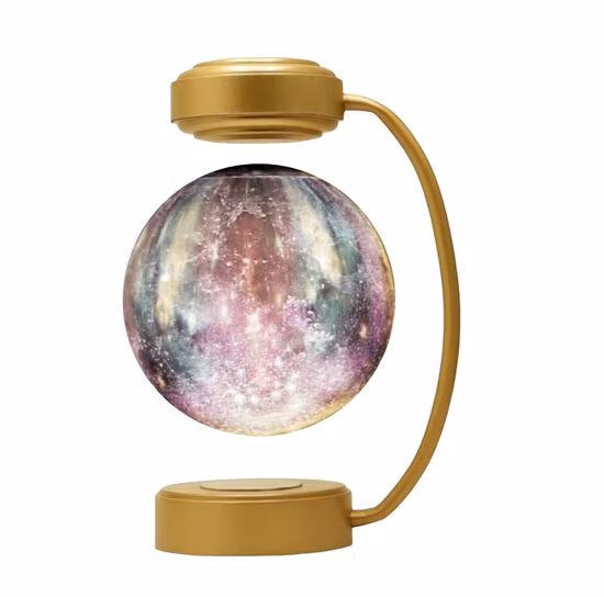 Nova venda de fábrica interior plástico levitação magnética estrelada galáxia lua lâmpada luz para casa presente do negócio decoração